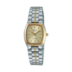 Casio LTP-1169G-9AR - ساعة كاسيو نسائية ذهبي وفضي مينا ذهبي