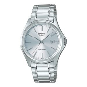 Casio MTP-1183A-7A - ساعة كاسيو رجالية ستيل مينا أبيض بأرقام