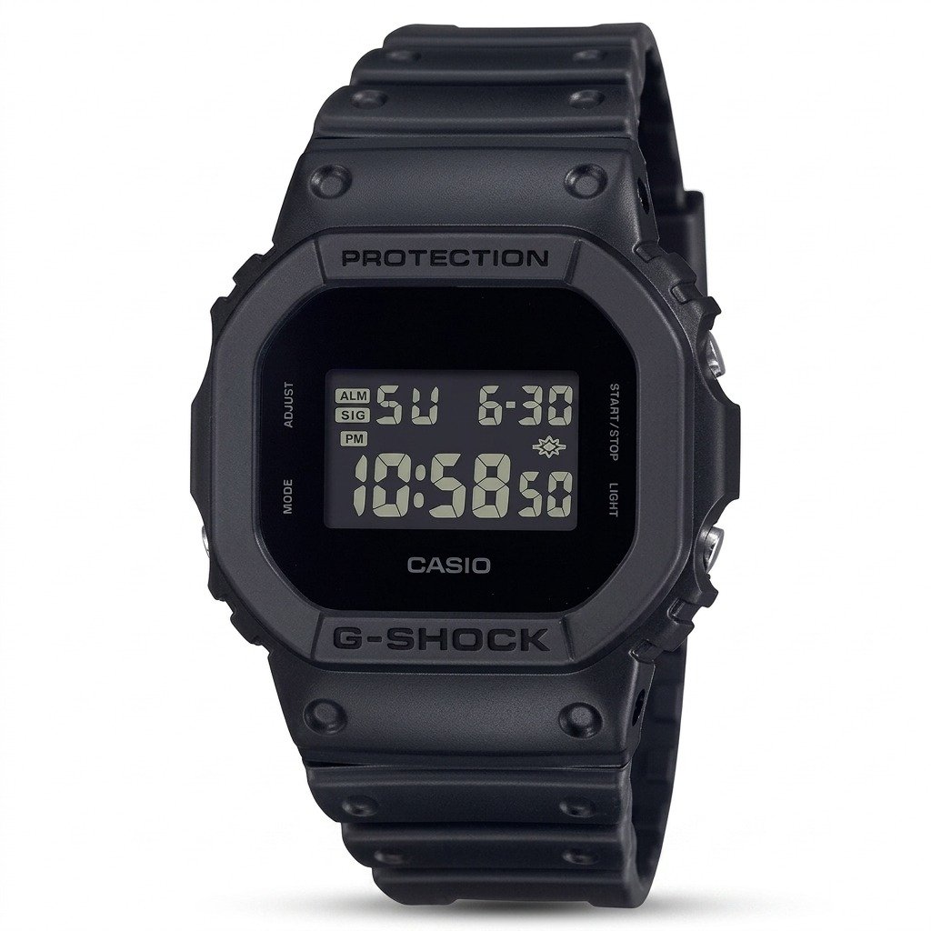 CASIO DW-5600UBB-1DR - ساعة كاسيو رجالية جي شوك رقمية أسود كامل