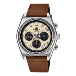 CASIO EFB-730L-7AVUDF - ساعة كاسيو رجالية إديفيس كرونوغراف حزام جلد مينا بيج