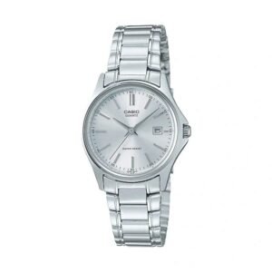 CASIO LTP-1183A-7A - ساعة نسائية ستانلس ستيل مينا أبيض