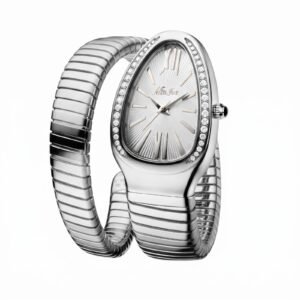 Miss Fox Silver Snake Bracelet - ساعة ميس فوكس فضية بتصميم سوار على شكل ثعبان