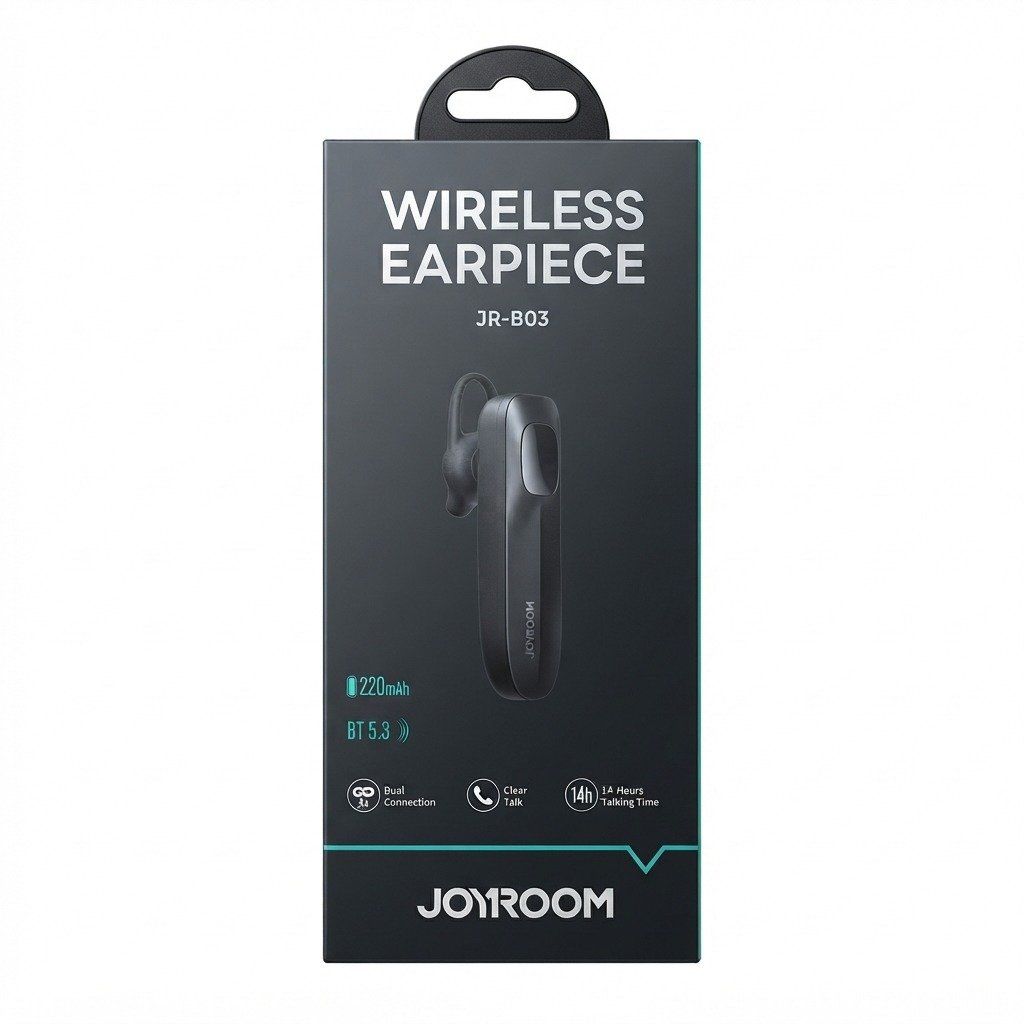 Joyroom JR-B03 Wireless Earpiece - سماعة بلوتوث لاسلكية مفردة للأذن من جويروم